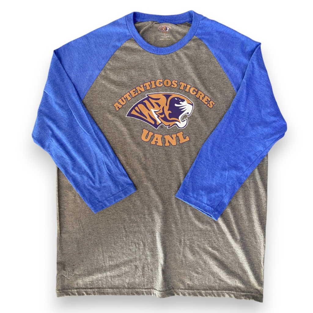 [TAR364-MRAG/S] Playera manga ranglan AUTÉNTICOS TIGRES (CH)