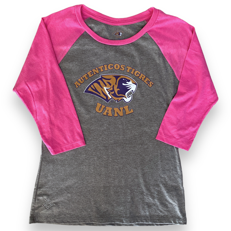 [TAR364-MRFG/S] Playera manga ranglan AUTÉNTICOS TIGRES (CH)