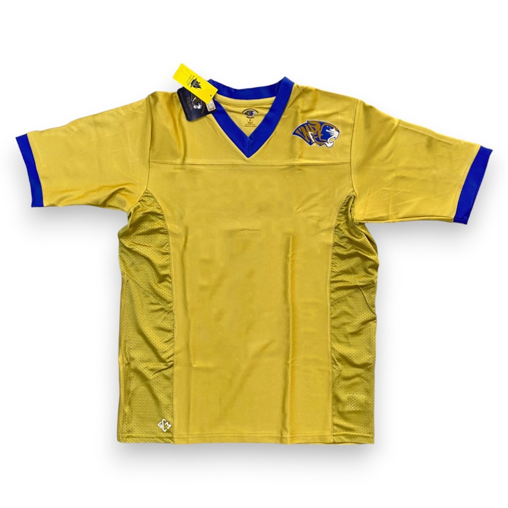 [TAJ54-PRDAE/S] Jersey ADULTO personalizado dorado con azul rey (CH, Estampado)
