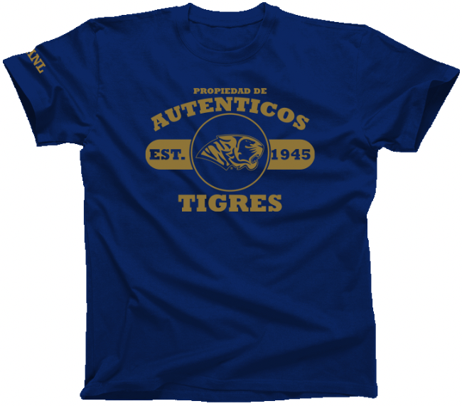 [TAR368-PRAR/S] Playera adulto AUTÉNTICOS TIGRES (CH)