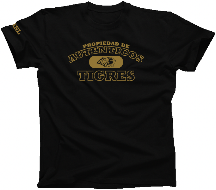 [TAR369-PRNG/S] Playera adulto AUTÉNTICOS TIGRES (CH)