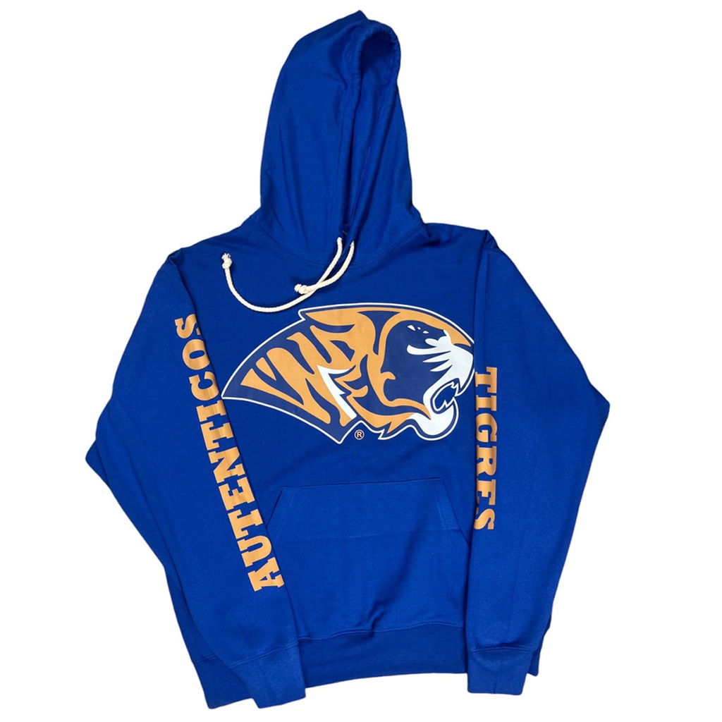 Sudadera Auténticos Tigres diseño en frente y mangas