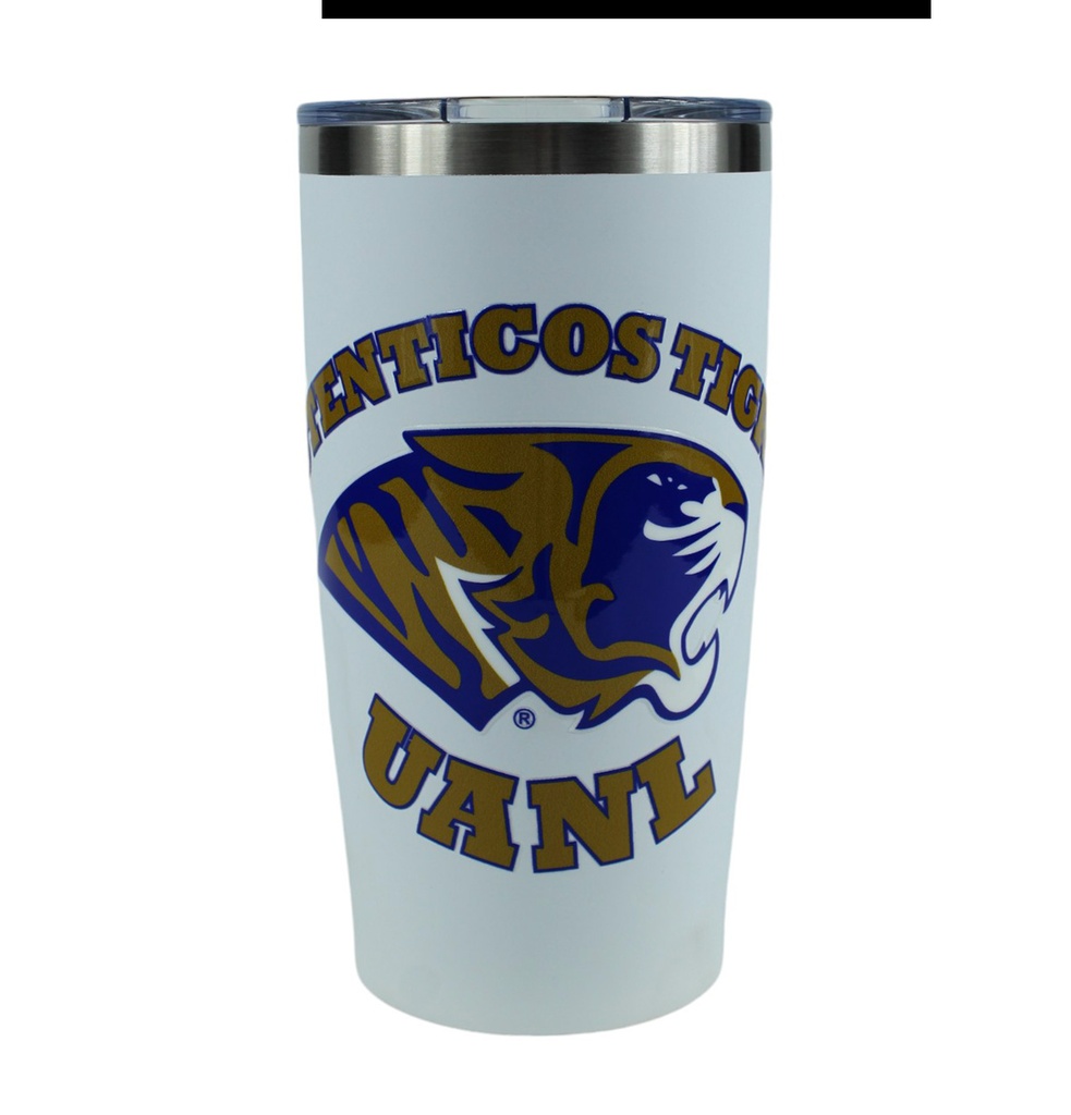 [TERMO-AT-KANSAS-BL] Termo Acero "Auténticos Tigres" (Blanco)