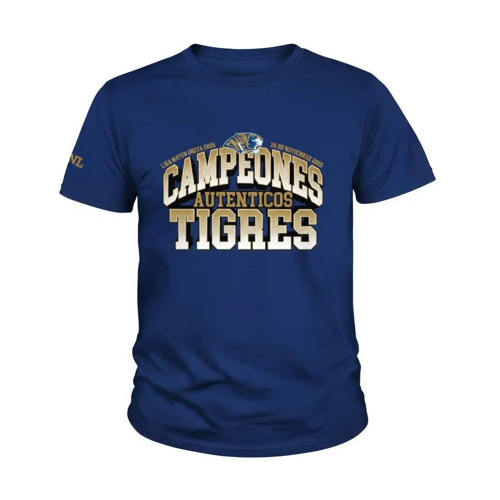Playera campeonato Auténticos Tigres 2025