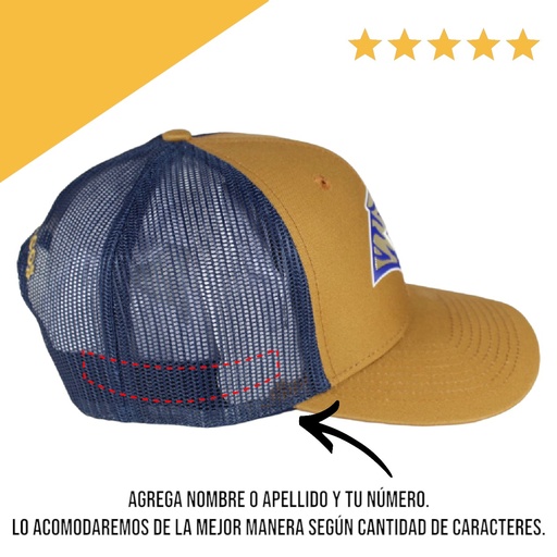 [TAG2352-IDN/BM-PERSONALIZADA] Gorra AUTÉNTICOS TIGRES con emblema PERSONALIZADA