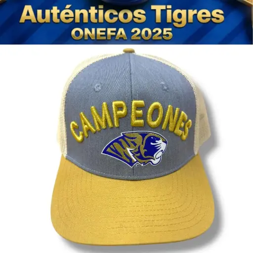 [CAMPEONATO-GORRA-GIDNDGS] Gorra AUTENTICOS TIGRES CAMPEONATO 2025